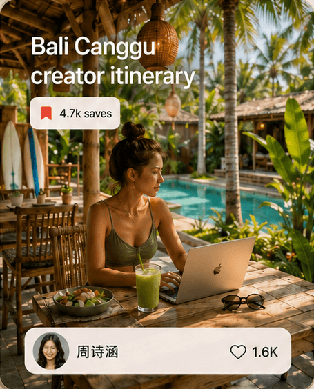 Bali Canggu creator itinerary