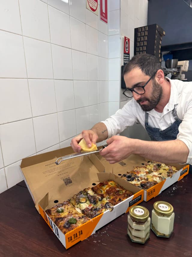 The tiramisu at Ta Ta Ta Pizza is absolutely amazing, with a perfect balance of flavors and no overwhelming sweetness.