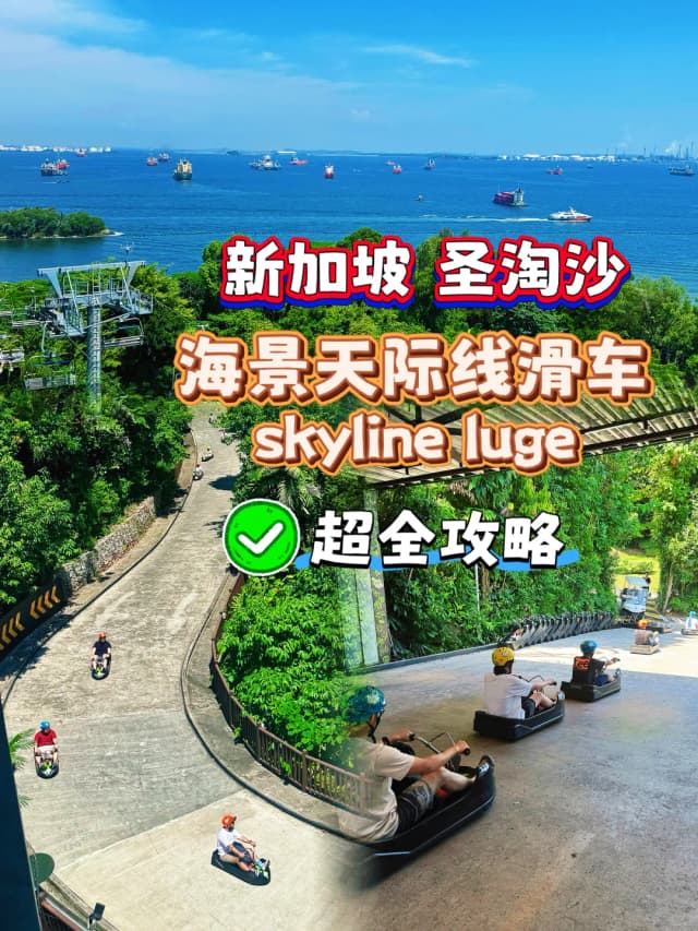 The Skyline Luge in Sentosa is so much fun! It's right by the sea, and the scenery is beautiful.