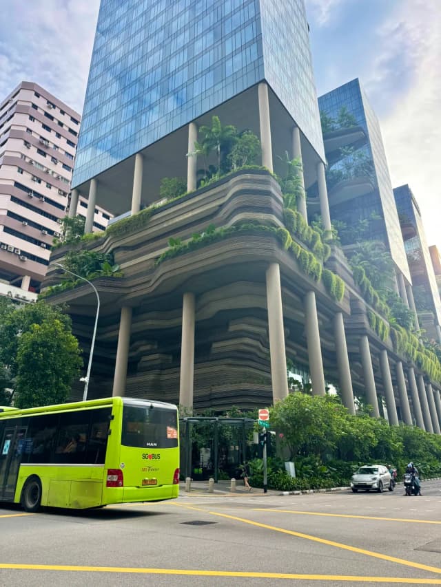 The Pan Pacific Singapore was fantastic, offering iconic skyline views from my room and stunning photo opportunities with its floating pods and suspended bubble elevators.