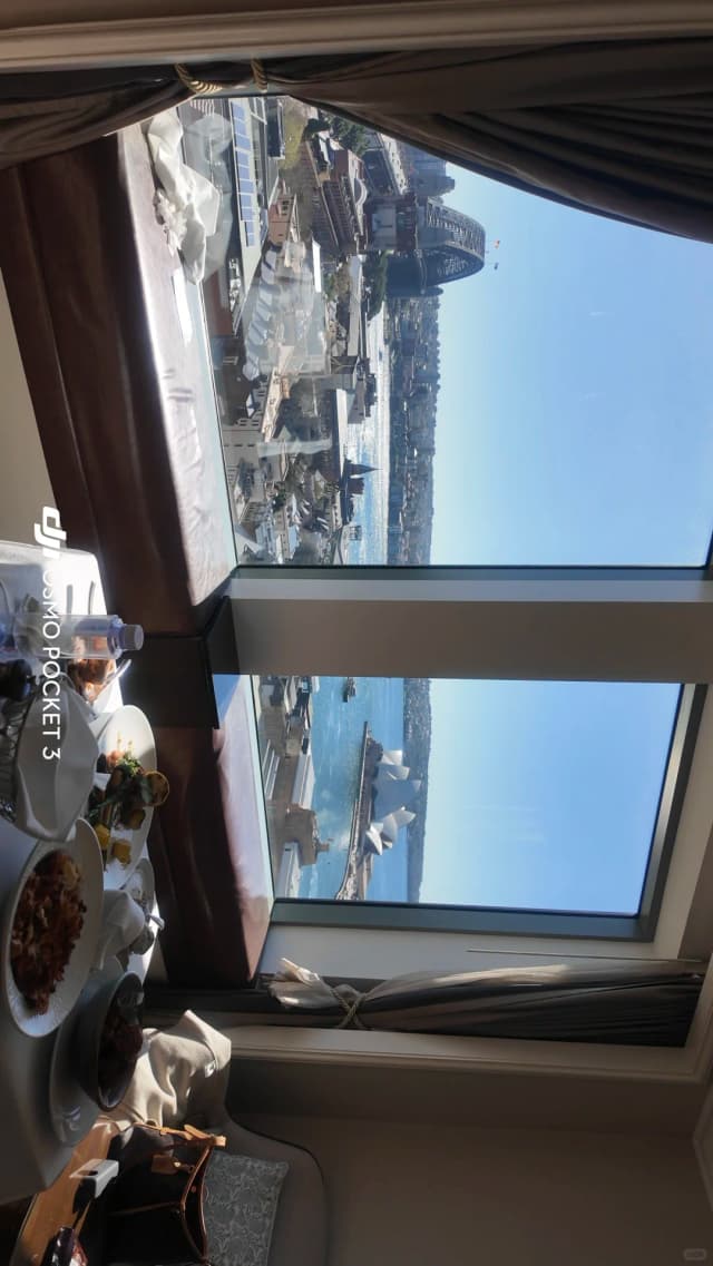 The Deluxe Harbour Bridge Room at Shangri-La Sydney offers simultaneous views of the Harbour Bridge and Opera House.