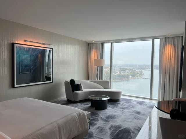 Sydney's tallest hotel boasts an infinity pool that frames spectacular views.