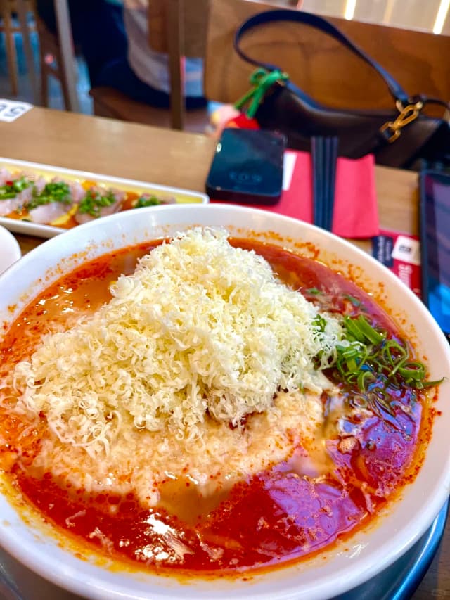 I absolutely love this affordable Japanese spot—the Japanese cheese fried chicken ramen and omelette fried noodles are always a must-order!