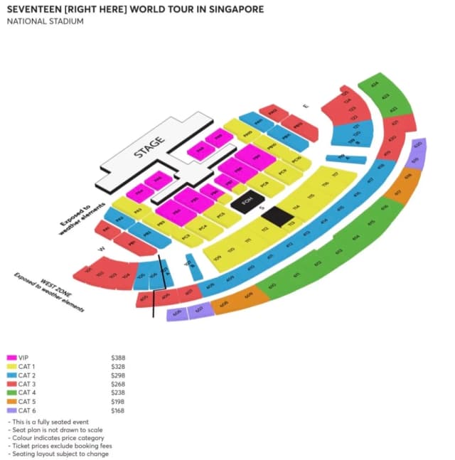 A heads-up for VIP ticket holders: the stage is built quite high, so if you're in the first few rows, your view of the main stage might be blocked when you're sitting down.