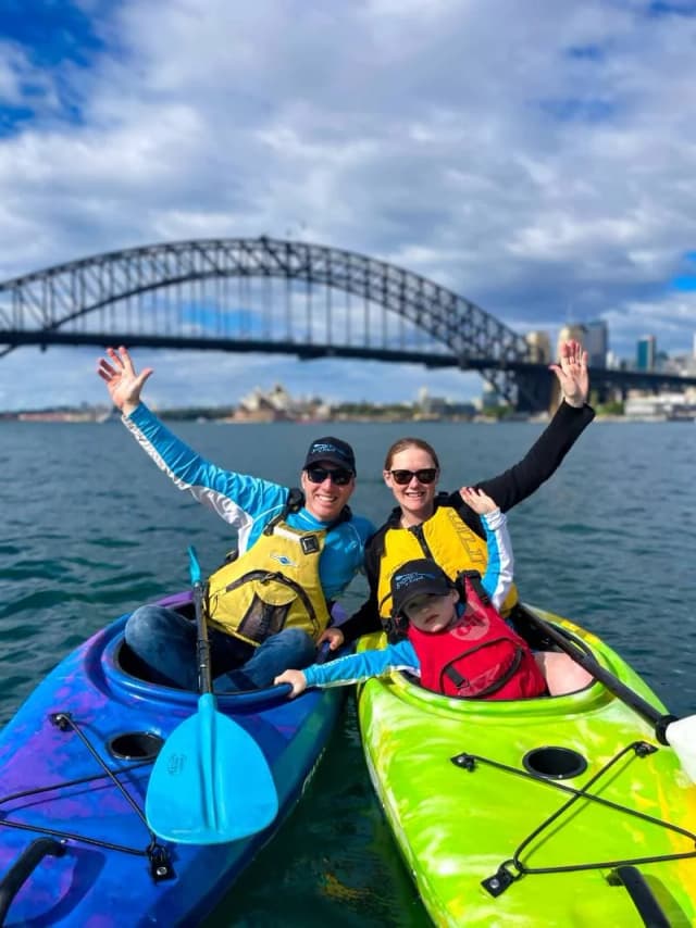 If you get tired or seasick, the coach will attach a little rope to tow you.